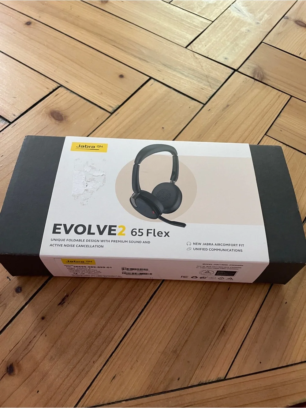 New Jabra Evolve2 65 Flex Wireless Stereo Headset Bluetooth Noise Cancelling .